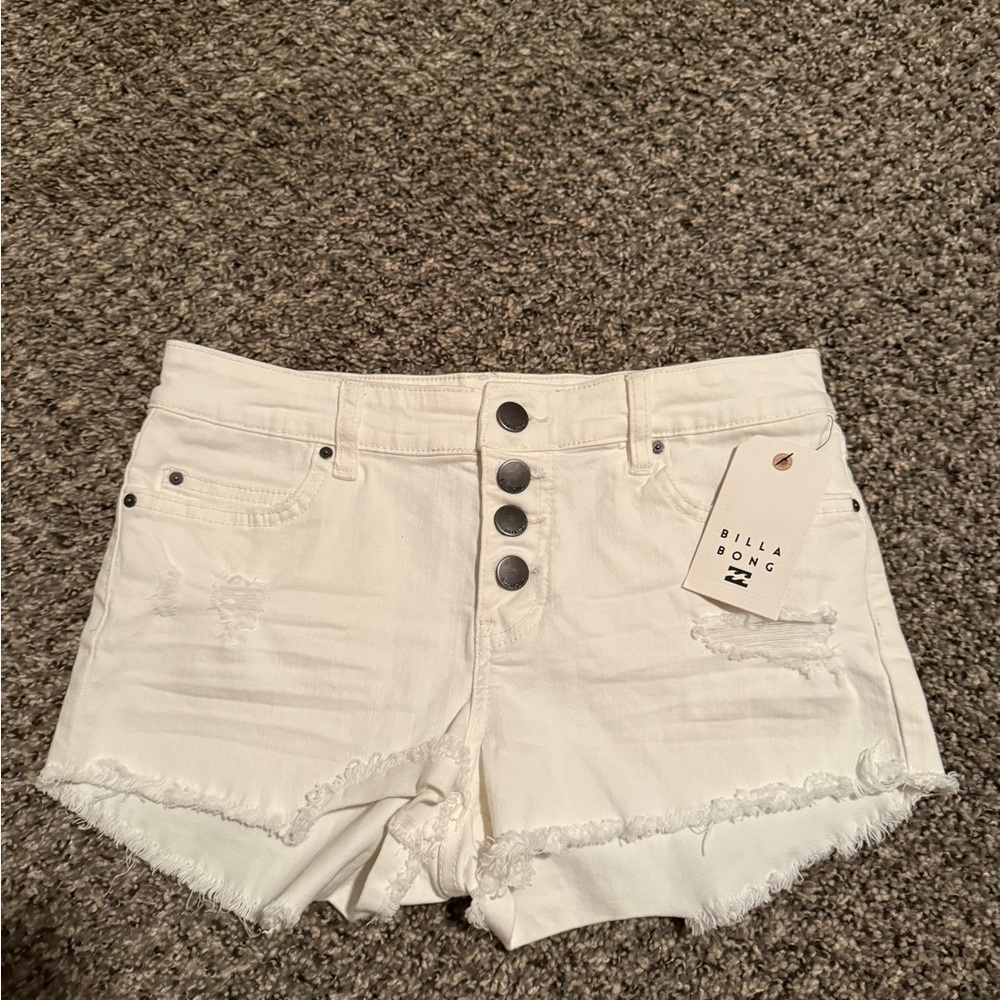 NWT Billabong White Jean Shorts